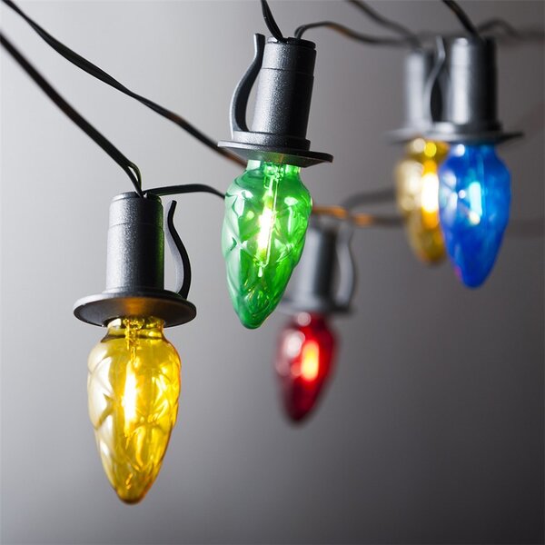 Exihand venkovní souprava Šiška barevná, 20x LED 2200K, černý kabel, trafo, 19m