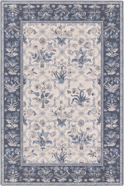 Kusový koberec vlněný Agnella Isfahan Olandia modrý Rozměr: 200x300 cm