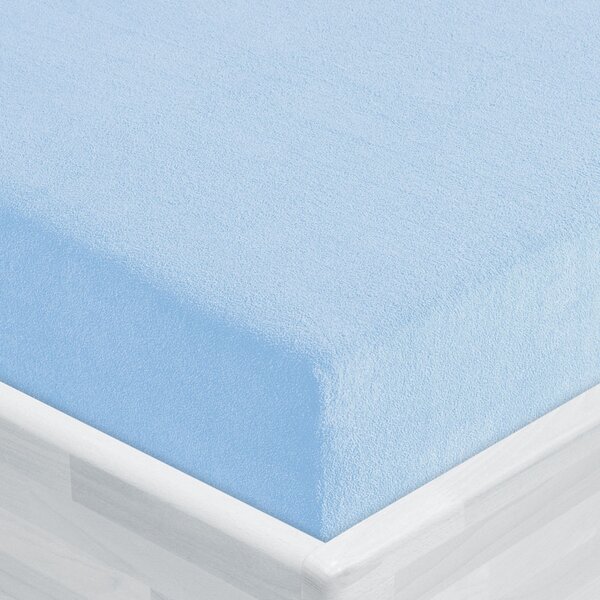 Froté napínací prostěradlo FR-014 Nebesky modré 90 x 200 - výška 20 cm