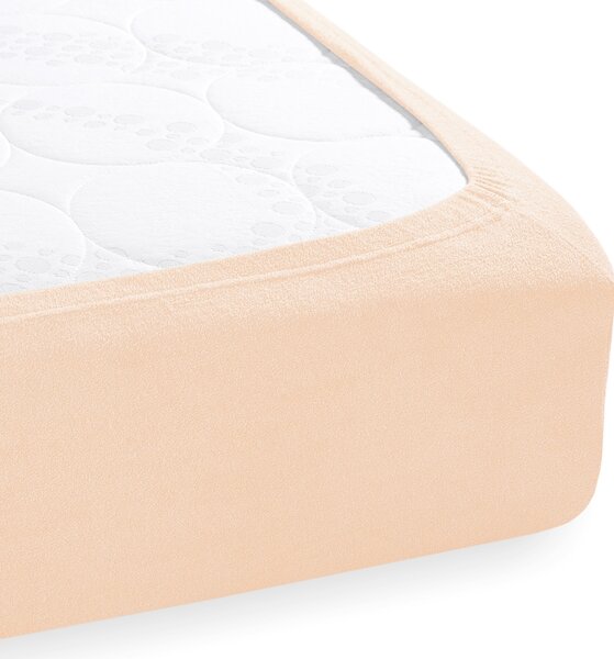 Froté napínací prostěradlo FR-021 Pudrové 90 x 200 - výška 20 cm