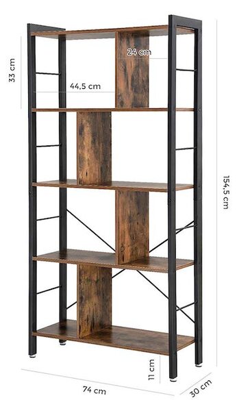 SONGMICS Multifunkční regál industriální 74x155 cm