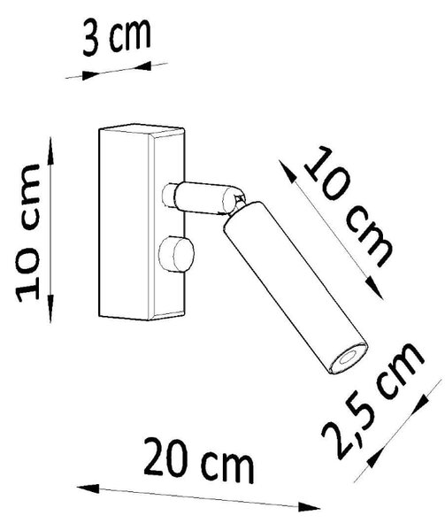 Nástěnné svítidlo Eyetech, 1x bílé kovové stínítko, (možnost polohování)