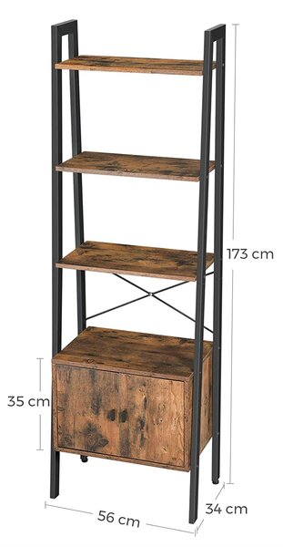 SONGMICS Regál 4 police skříňka industriální 56x172 cm