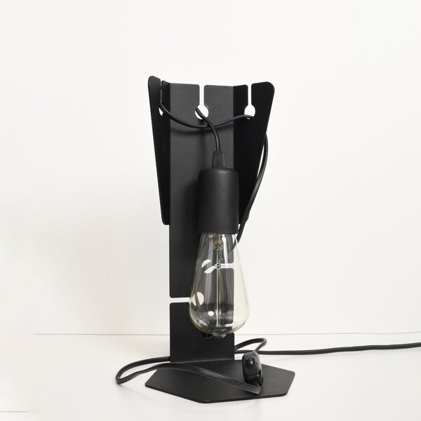Stolní lampa Arby, černé tělo svítidla