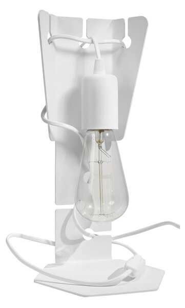 Stolní lampa Arby, bílé tělo svítidla