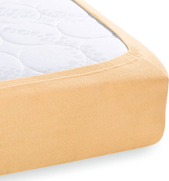 Dětské froté napínací prostěradlo do postýlky FR-004 Meruňkové 60 x 120 x 10 cm - do postýlky