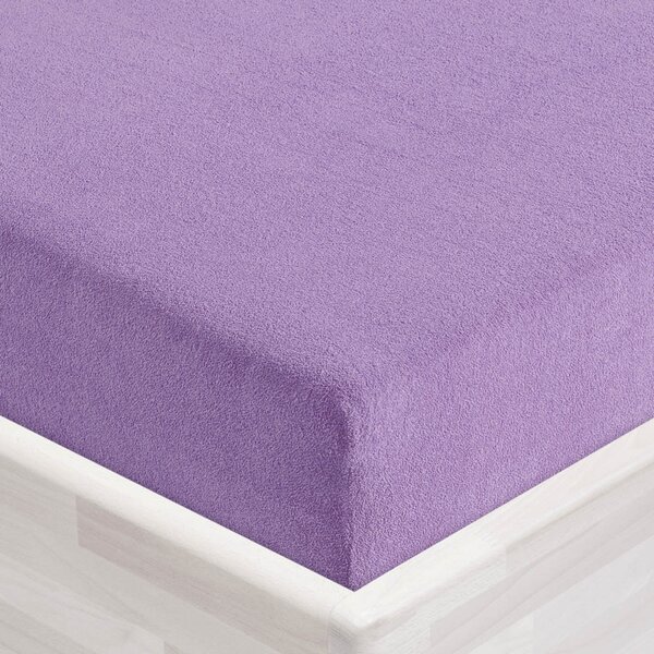 Dětské froté napínací prostěradlo do postýlky FR-012 Levandulové 60 x 120 x 10 cm - do postýlky