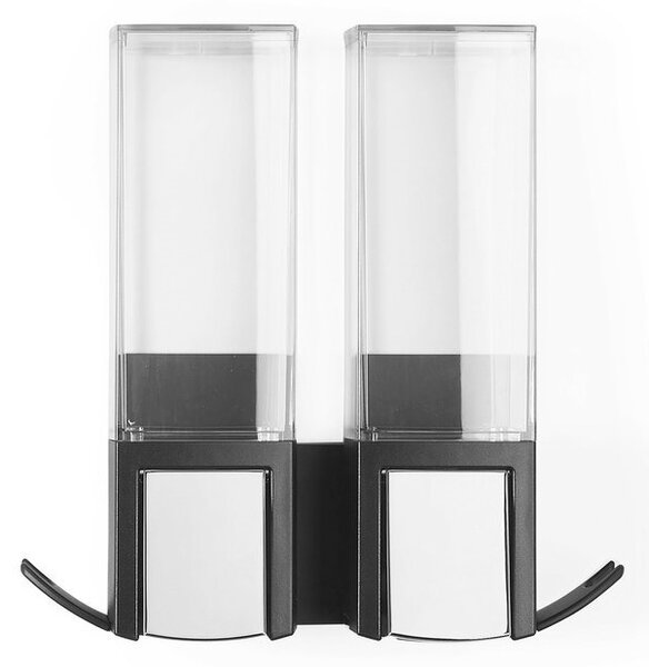 Dávkovač mýdla Compactor Edge, 2 x 500 ml, černá