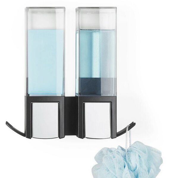 Dávkovač mýdla Compactor Edge, 2 x 500 ml, černá