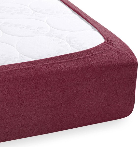 Dětské froté napínací prostěradlo do postýlky FR-011 Bordó 60 x 120 x 10 cm - do postýlky