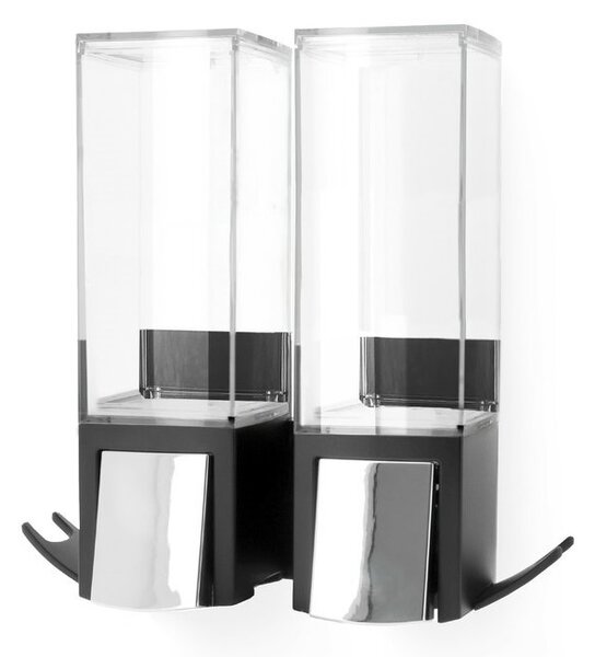 Dávkovač mýdla Compactor Edge, 2 x 500 ml, černá