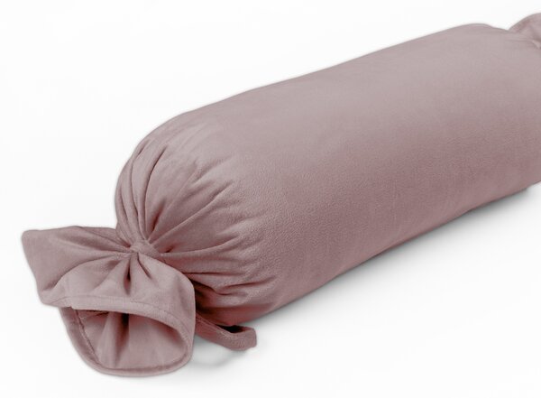 Biante Sametový polštář válec bonbon Velvet Premium SVP-002 Starorůžový 15x40 cm