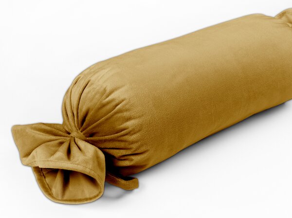 Biante Sametový polštář válec bonbon Velvet Premium SVP-009 Hořčicový 15x40 cm