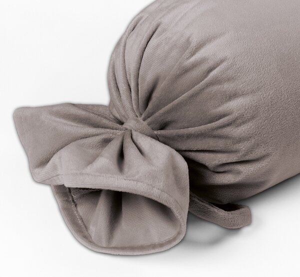 Biante Sametový polštář válec bonbon Velvet Premium SVP-015 Latte 15x40 cm