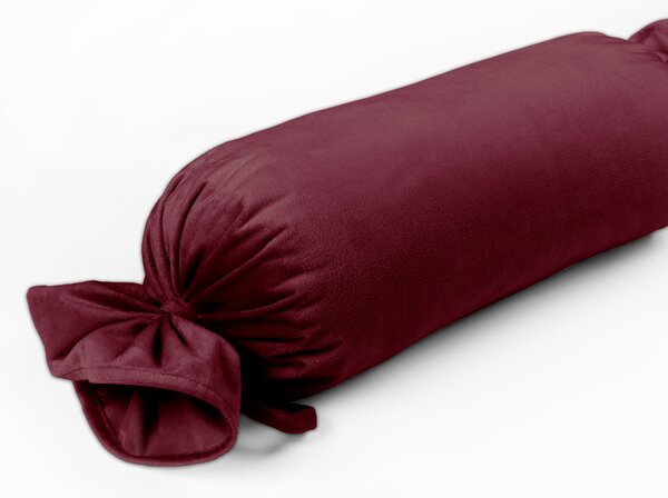 Biante Sametový polštář válec bonbon Velvet Premium SVP-010 Tmavě vínový 15x40 cm