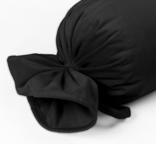 Biante Sametový polštář válec bonbon Velvet Premium SVP-014 Černozelený 15x40 cm