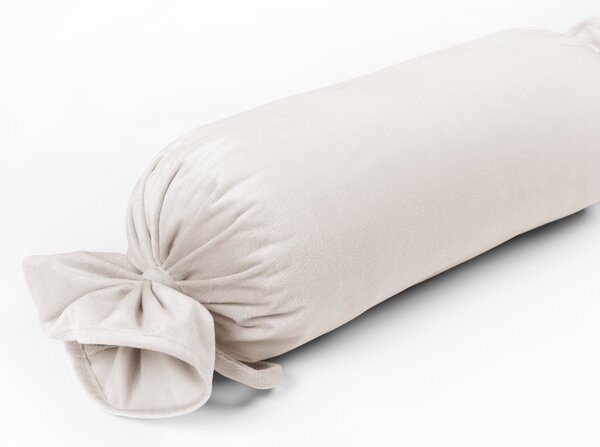 Biante Sametový polštář válec bonbon Velvet Premium SVP-024 Krémově bílý 15x40 cm