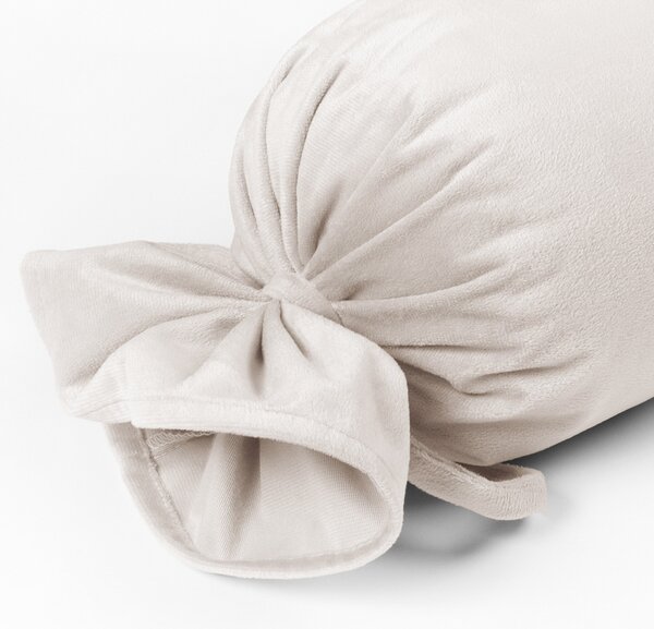 Biante Sametový polštář válec bonbon Velvet Premium SVP-024 Krémově bílý 15x40 cm