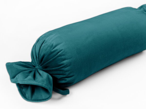 Biante Sametový polštář válec bonbon Velvet Premium SVP-025 Petrolejový 15x40 cm
