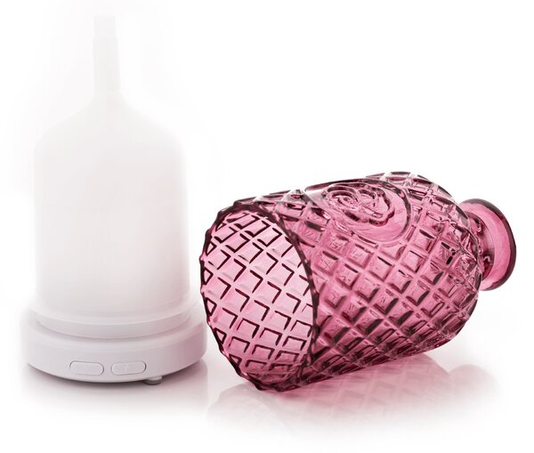 KONDELA Ultrazvukový aroma difuzér, růžový, GILI