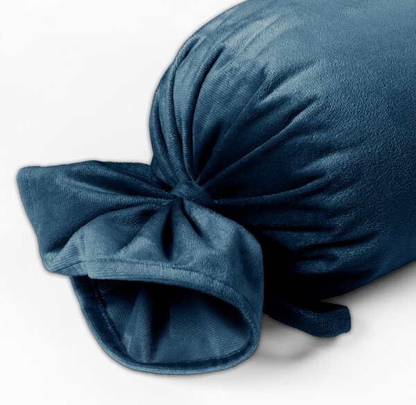 Biante Sametový polštář válec bonbon Velvet Premium SVP-028 Petrolejově modrý 15x40 cm