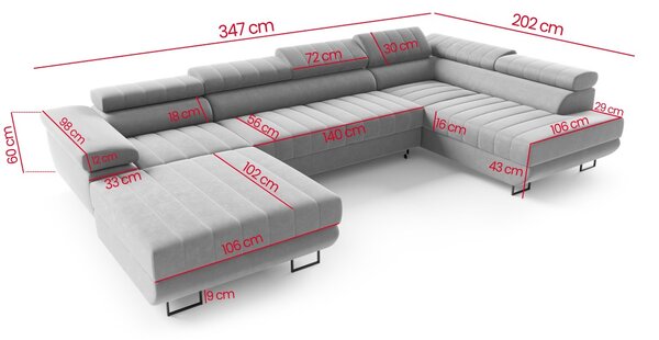 Sedací souprava Horizonte Mini U - Kronos 27 Varianta: Pravá