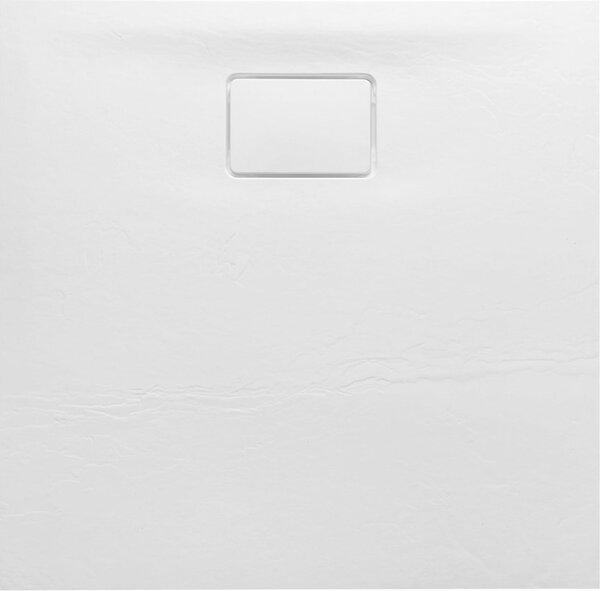 Sapho ACORA vanička z litého mramoru, čtverec 80x80x2, 7cm, bílá, dekor kámen AC001