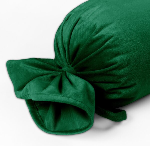 Biante Sametový polštář válec bonbon Velvet Premium SVP-032 Zelený 15x40 cm