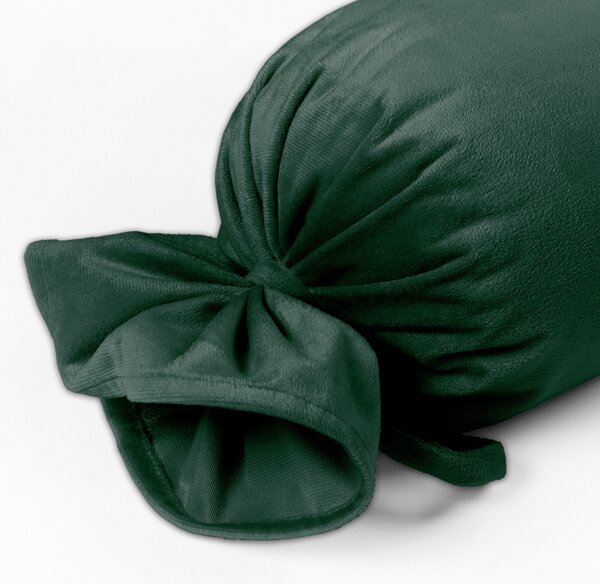 Biante Sametový polštář válec bonbon Velvet Premium SVP-040 Lesní zelená 15x40 cm