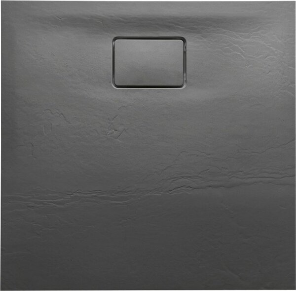 Sapho ACORA vanička z litého mramoru, čtverec 80x80x2, 7cm, šedá, dekor kámen AC021