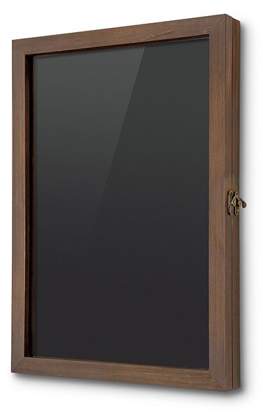 Dřevěná magnetická vitrína A3, černá