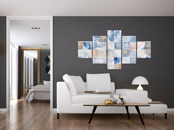 Obraz - Geometrické tvary na zdi (125x70 cm)