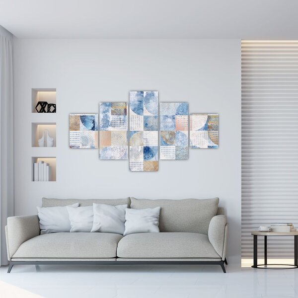 Obraz - Geometrické tvary na zdi (125x70 cm)
