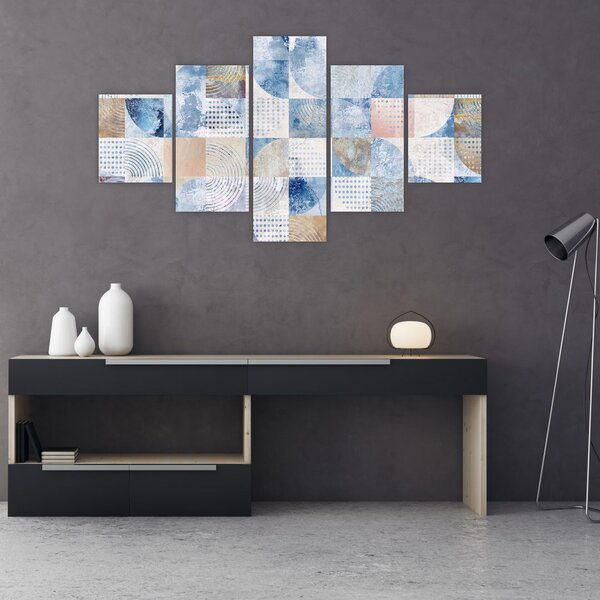 Obraz - Geometrické tvary na zdi (125x70 cm)