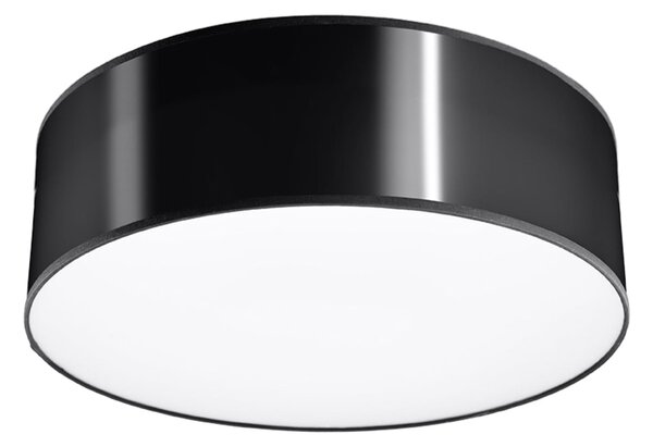 Stropní svítidlo Arena, 1x černé plastové stínítko, (bílý plast), (fi 25 cm)