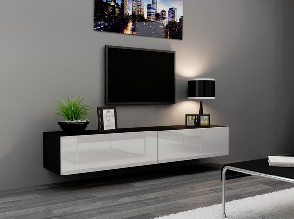Cama Televizní stolek VIGO 180 Barva: černá/bílá