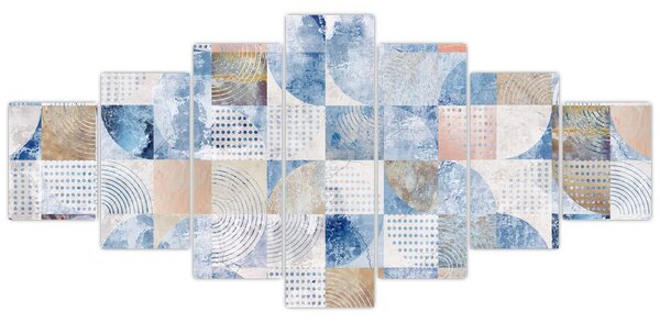 Obraz - Geometrické tvary na zdi (210x100 cm)