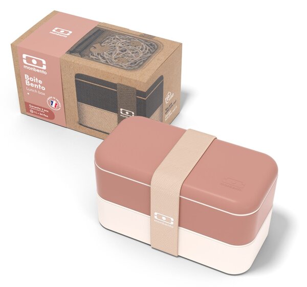 Svačinový box Monbento Original Pink/Moka 1 l
