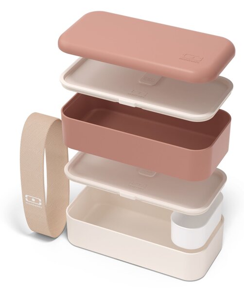 Svačinový box Monbento Original Pink/Moka 1 l