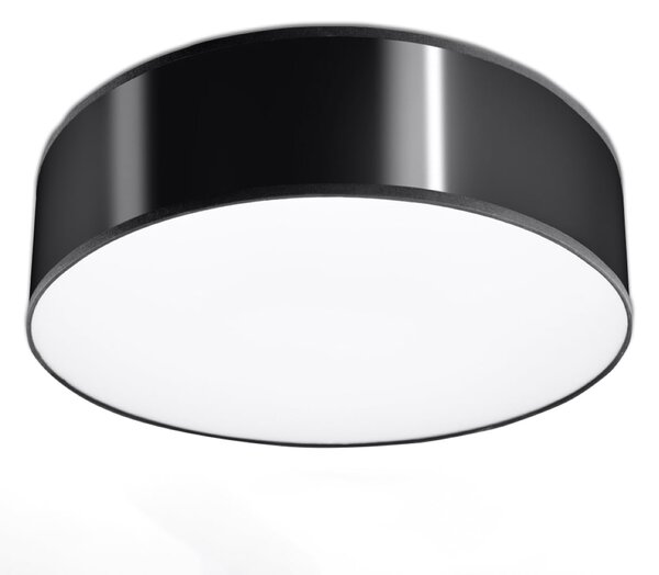 Stropní svítidlo Arena, 1x černé plastové stínítko, (bílý plast), (fi 35 cm)