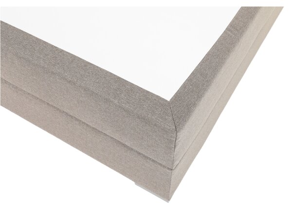 KONDELA Boxspringová postel 140x200, šedohnědá TAUPE, FERATA TV KOMFORT