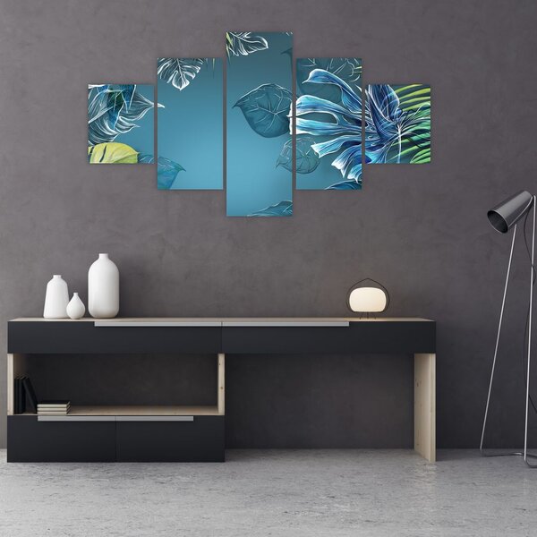 Obraz - Listy tropických rostlin (125x70 cm)