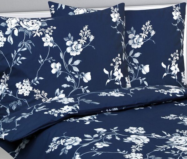 Povlečení bavlněné Modrá,Šedá,Bílá 90/590