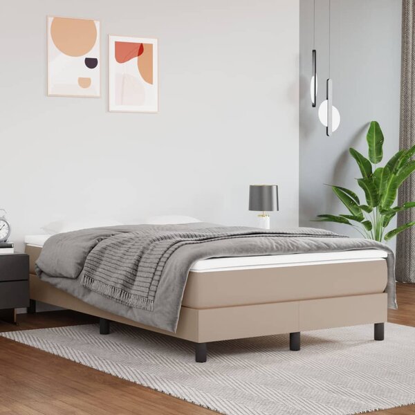 Box spring postel s matrací cappuccino 120x190 cm umělá kůže 3269676