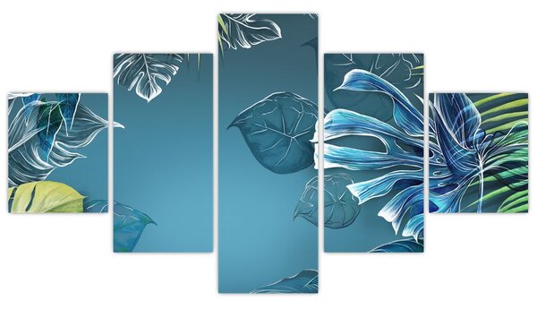 Obraz - Listy tropických rostlin (125x70 cm)