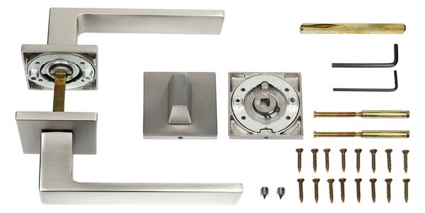 Hliníkové kování Garda - WC rozeta, nikl