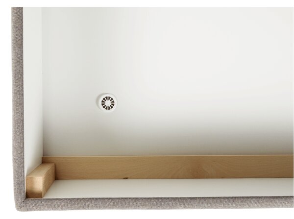 KONDELA Boxspringová postel 140x200, šedohnědá TAUPE, FERATA TV KOMFORT