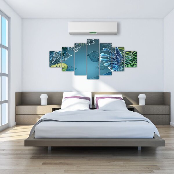Obraz - Listy tropických rostlin (210x100 cm)