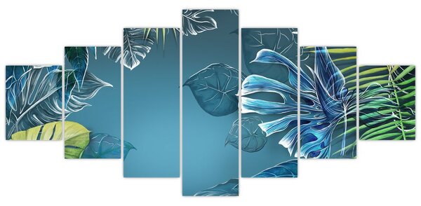 Obraz - Listy tropických rostlin (210x100 cm)