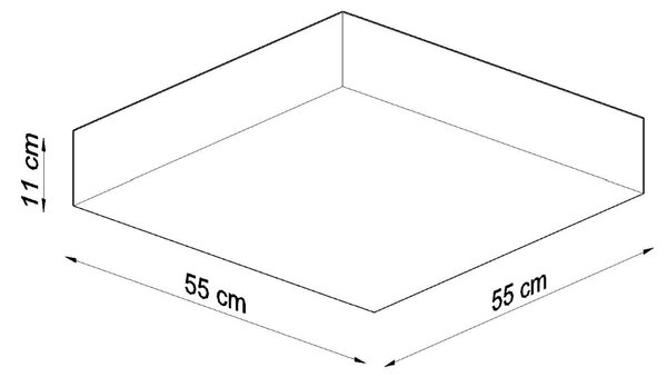 Stropní svítidlo Horus, 1x bílé plastové stínítko, (bílý plast), (55 cm)